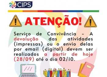 Recado Importante 28/09/2020